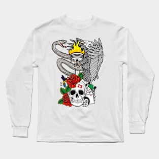 Eagle, Snake and Skull Long Sleeve T-Shirt